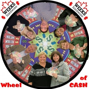 Wheel of Cash at Weeks of Waterdown